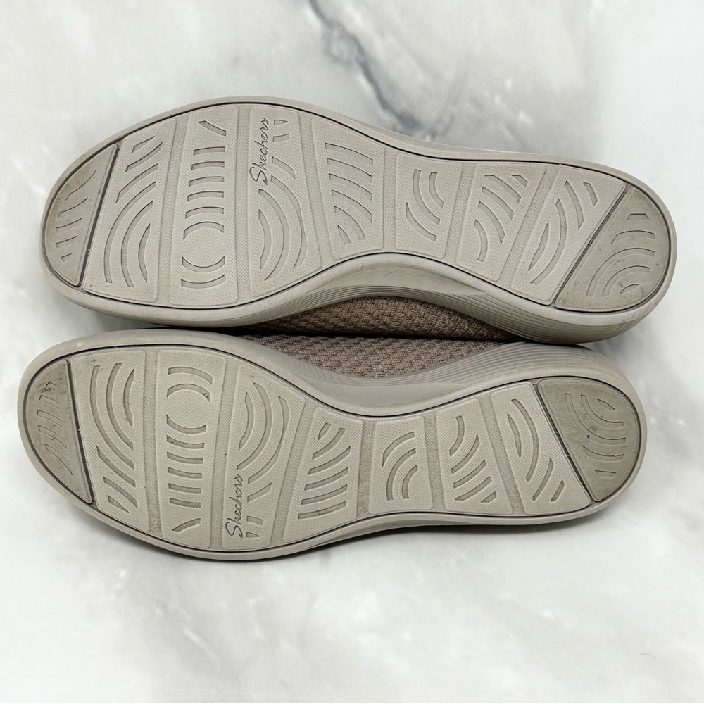 Skechers Arya - Clear Skies Taupe Tan Slip On Memory Foam Sneakers Womens 9 - Picture 8 of 9